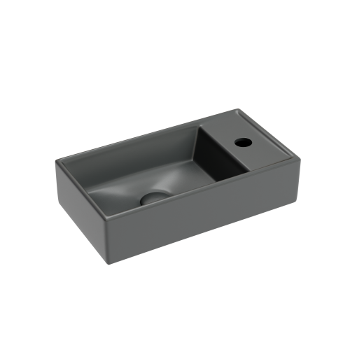 Раковина из сантехнического фарфора Ceramica Nova ELEMENT CN6051LMDH 40х20 подвесная цвет черный 1 отверстие под смеситель