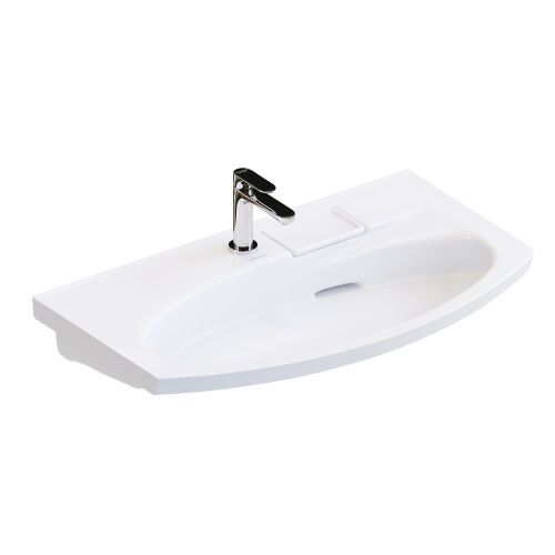 Раковина керамическая Kerama Marazzi RIVA RV.wb.80 80х50 подвесная цвет белый 1 отверстие под смеситель