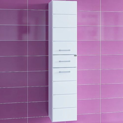 Шкаф-пенал СанТа Омега 507002 30х150 подвесной цвет белый