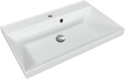 Раковина из искусственного камня Florentina Астория 700 10.170.00700.201 70х50 накладная цвет белый 1 отверстие под смеситель