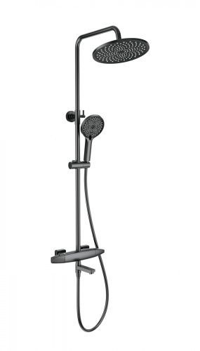 Душевая стойка Wonzon & Woghand Neo WW-B3035-A3-BGG настенная цвет серый с термостатом