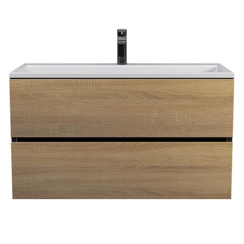 Тумба с раковиной Uperwood Barsa 29830205649 90х50 цвет коричневый/черный