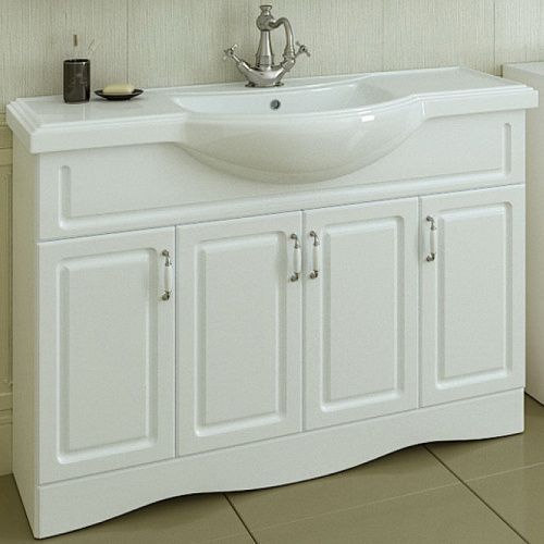 Тумба под раковину СанТа Верона 700197 120х40 напольная цвет белый