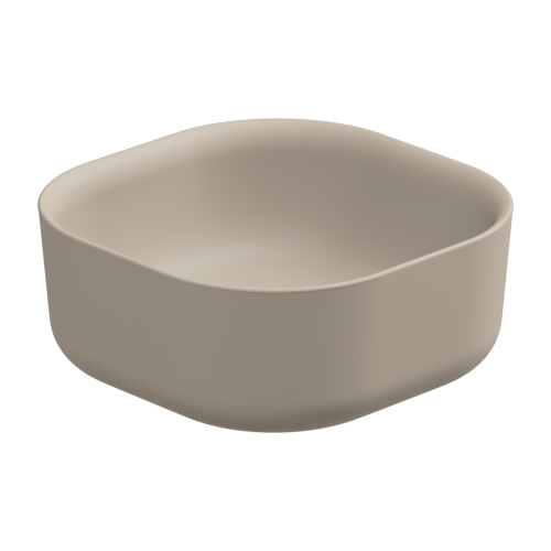 Раковина керамическая GSG Ceramic Design Hit! HILAVQU42034 40х40 накладная цвет бежевый без отверстий под смеситель