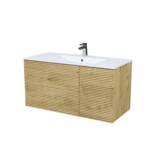 Тумба с раковиной Iddis Bild BIL10V0i95K 100х50 подвесная цвет коричневый