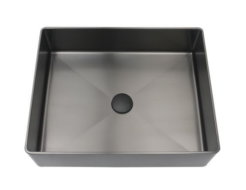 Раковина из нержавеющей стали AltroBagno Accordo AltroBagnoAccordo001010MtGr 50х40 накладная цвет оружейная сталь