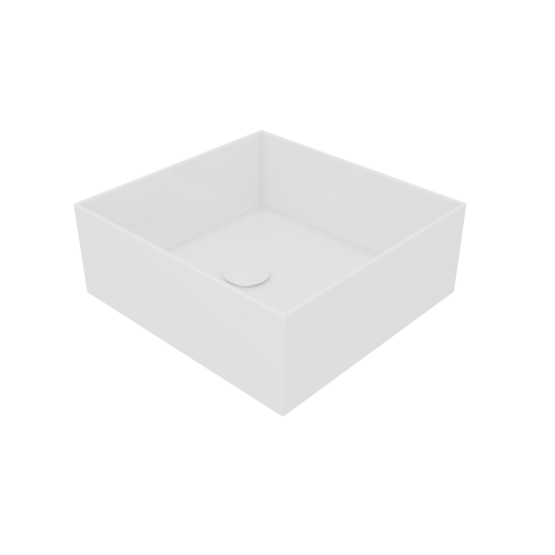 Раковина из искусственного камня GSG Ceramic Design Box BXLA33001 30х40 накладная цвет белый без отверстий под смеситель