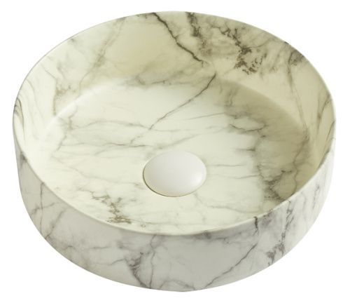 Раковина из сантехнического фаянса Azario AZ-3134-ST 40х40 накладная цвет белый