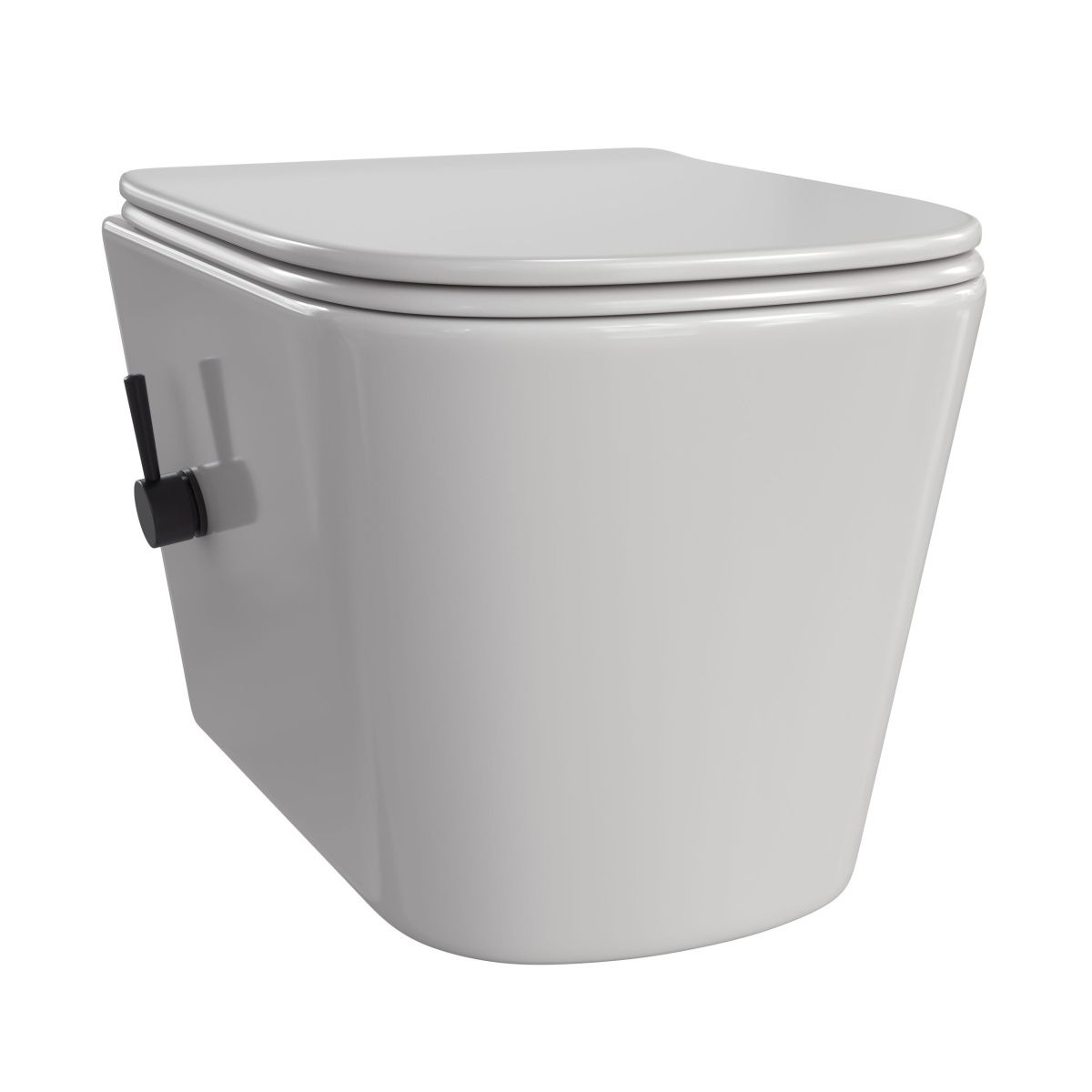 Унитаз подвесной Taliente Correto CR25200+SMnero белый с сиденьем микролифт безободковый смыв торнадо