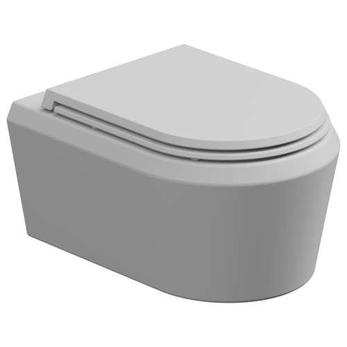 Чаша унитаза подвесная GSG Ceramic Design Cruise CRWCSO001 цвет белый без сиденья безободковая каскадный смыв