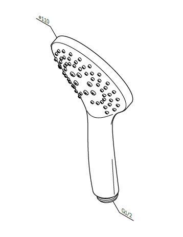 Душевая лейка Am.Pm Gem F0290100 цвет хром - фото 4