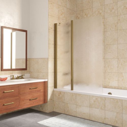 Душевая шторка на ванну Vegas-Glass E2V LUX ST E2V LUX ST 115 05 02 L 115х150 стекло рифленое профиль бронза ориентация левая