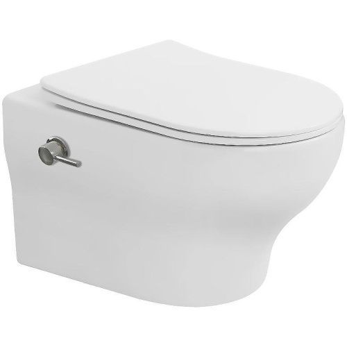 Унитаз подвесной Boheme Fiore 978-SET-2-MW цвет белый с сиденьем микролифт безободковый смыв торнадо