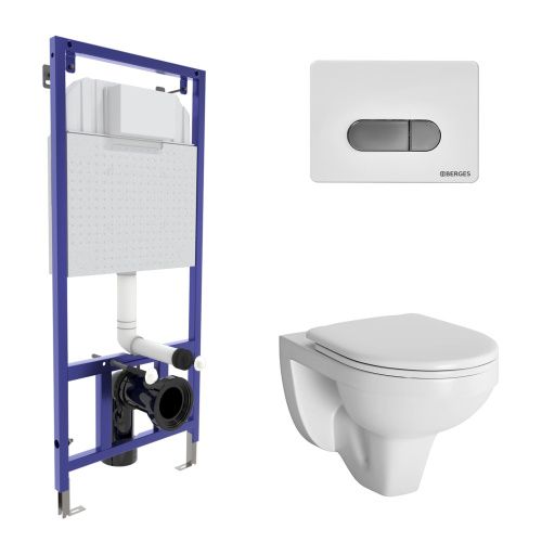 Комплект унитаз с инталляцией и клавишей смыва Berges NOVUM 042419