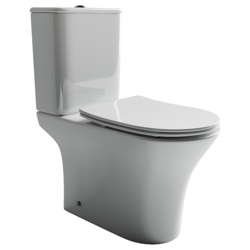 Унитаз напольный с бачком Ceramica Nova FORTUNA CN9001 белый с сиденьем микролифт безободковый душевой смыв