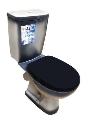 Унитаз-компакт напольный с бачком Rosa Уют Вн УнкЧ02 черный с сиденьем каскадный смыв