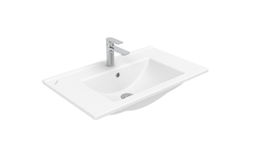Раковина из сантехнического фарфора Creavit Su SU075-00CB00E-0000 80х50 накладная цвет белый