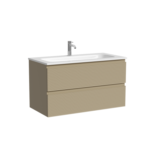 Тумба под раковину Sancos FOLK FL90CP 90х40 подвесная цвет бежевый