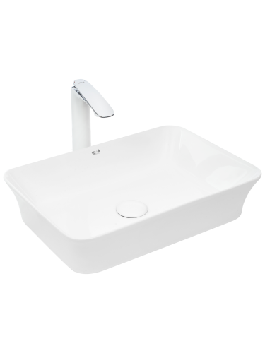Раковина из сантехнического фаянса WeltWasser WW SK 10000004560 40 см накладная цвет белый без отверстий под смеситель
