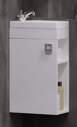 Тумба под раковину Corozo Комо SD-00000317 40х20 подвесная цвет белый