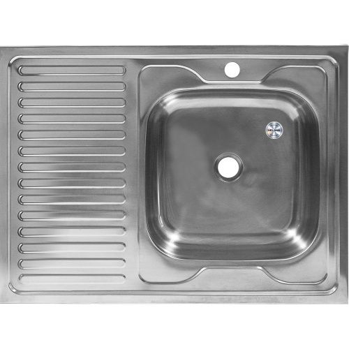 Кухонная мойка Melana 072 t R (*20) 80х60 цвет хром поверхность матовая