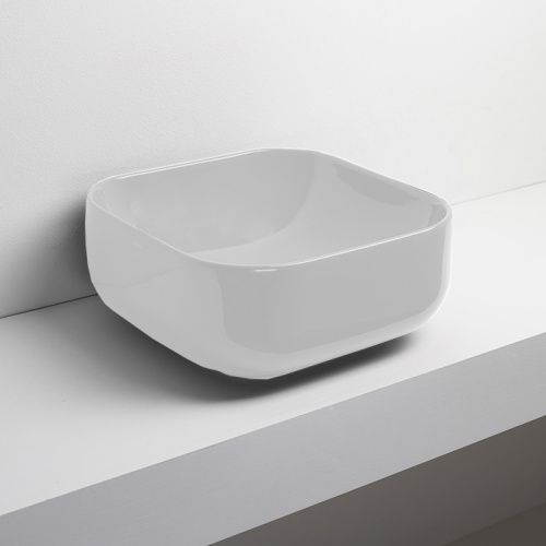 Раковина керамическая Simas Balloon BA03bi 50х50 накладная цвет белый без отверстий под смеситель