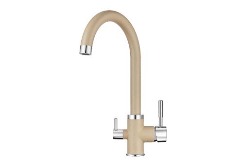 Смеситель для кухни Granula 2168, ПЕСОК на мойку бежевый