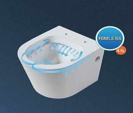 Унитаз подвесной CeramaLux B2330 белый с сиденьем микролифт каскадный смыв - фото 3