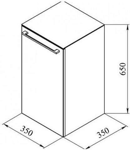 Шкаф De Aqua Токката 00167404 35х35х65 подвесной - фото 3