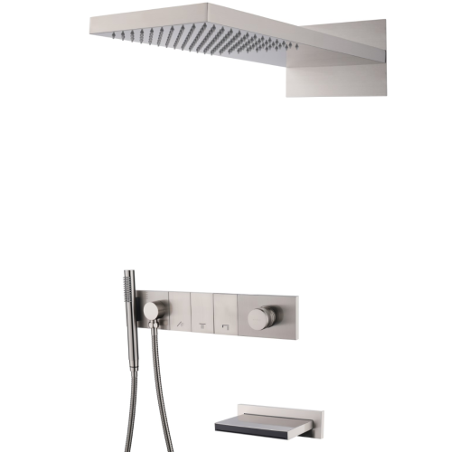 Душевая система Boheme Zodiac 132-2-NB встраиваемая в стену цвет серый