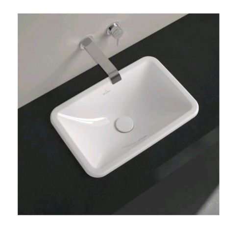 Раковина из сантехнического фарфора Villeroy Boch Loop&Friends 4A650001 60х40 встраиваемая цвет белый без отверстий под смеситель