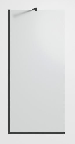 Душевая перегородка Timo T08 90х195 стекло матовое профиль черный