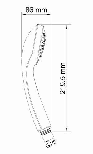 Душевая лейка Wasserkraft A001 цвет хром - фото 3