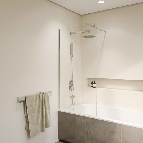 Душевая шторка на ванну RGW Screens 351105109-11 90х150 стекло прозрачное профиль хром ориентация универсальная