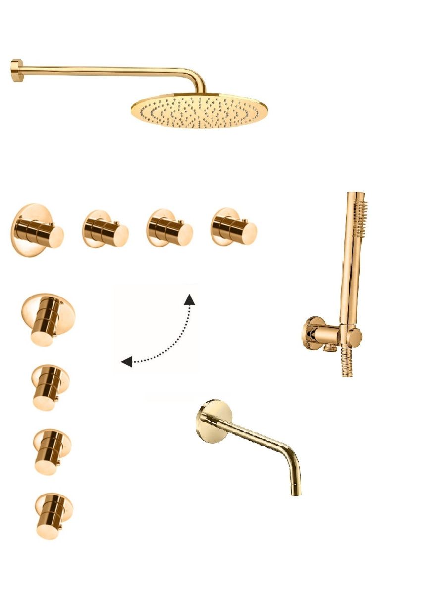 Душевая система Paffoni Modular Box KITMB019HG045 встраиваемая в стену