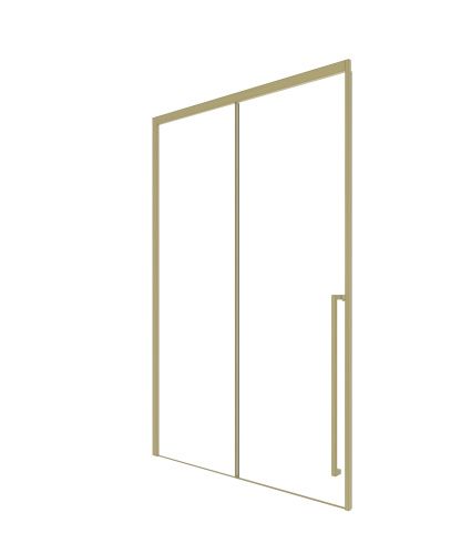 Душевая дверь Timo T53R 130х200 стекло прозрачное профиль золото