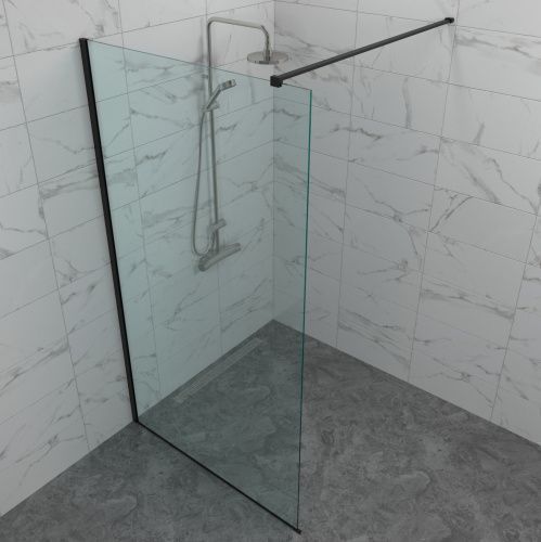 Душевая перегородка Тритон Плано Щ0000072405 80х200 стекло прозрачное профиль черный