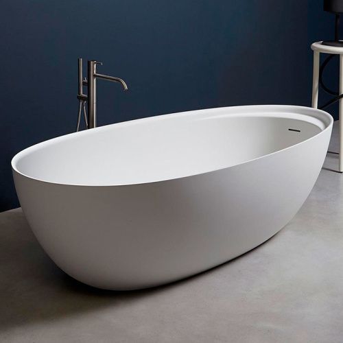 Ванна из искусственного камня Antonio Lupi Eclipse ECLIPSE Bianco/cr 185х95 отдельностоящая овальная