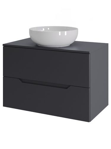 Тумба с раковиной Orange Line Li-70TugMDF+B07-420W 70х50 подвесная цвет серый