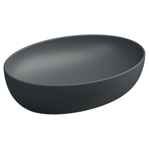 Раковина керамическая GSG Ceramic Design Easy EALAVOV55028 60х40 накладная цвет черный без отверстий под смеситель