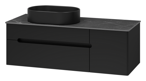 Тумба под раковину Misty Роял П-Роя-01120-021П2Я 120х50 подвесная цвет черный