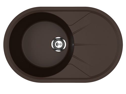 Кухонная мойка Ulgran Classic U-503-345 75х50 цвет коричневый