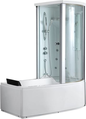 Ванна акриловая Gemy G8040 C R 170х85 пристенная асимметричная с каркасом