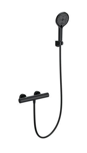 Смеситель для душа Wonzon & Woghand Inn WW-B3013-A-MB настенный черный с термостатом