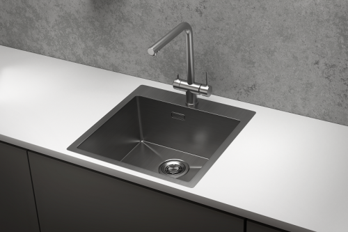 Кухонная мойка Granula 5151, СТАЛЬ САТИН 50х50 цвет нержавеющая сталь поверхность матовая