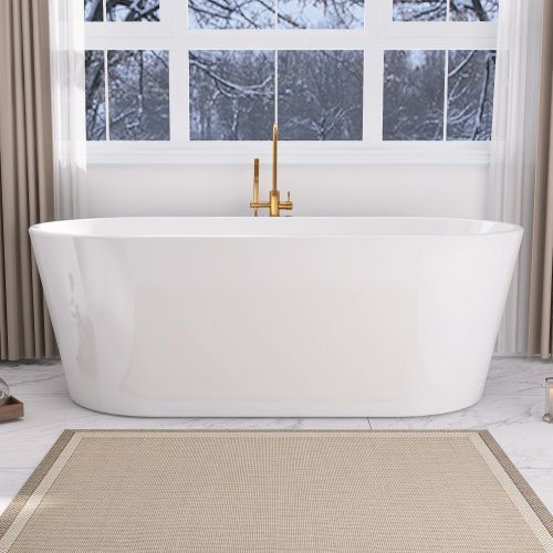 Ванна акриловая Abber AB9209 170х80 отдельностоящая овальная с каркасом