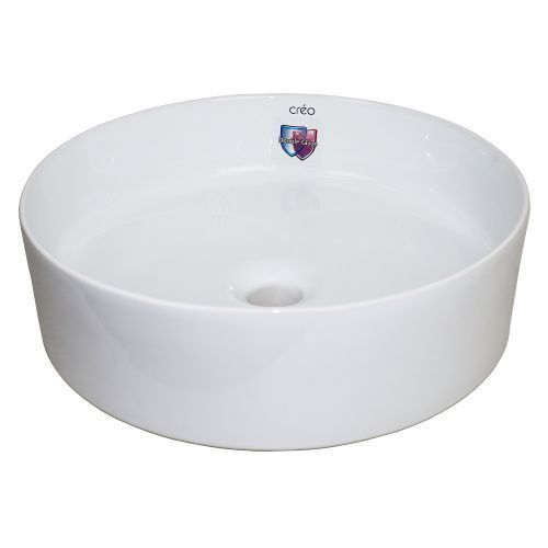 Раковина керамическая Creo Ceramique PUIMA PU3100 40х40 накладная цвет белый без отверстий под смеситель