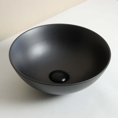 Раковина керамическая Gid Esfera 53404 40х40 накладная цвет серый без отверстий под смеситель