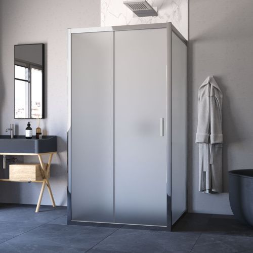 Душевой уголок Vegas-Glass ZP-U TUR+NOVO ZP-U TUR NOVO 120*100 08 10 120х100 стекло матовое профиль хром без поддона