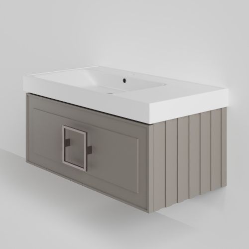 Тумба с раковиной La Fenice CUBO NFNC-01-CUB-C-90-1-90L 90х50 подвесная цвет бежевый